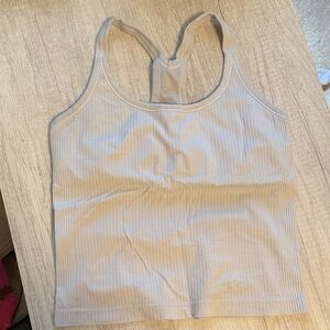lululemon athletica Light Beige Ribbed Tank Top